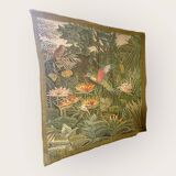 Jacquard forest wall tapestry Douanier Rousseau 1960 France