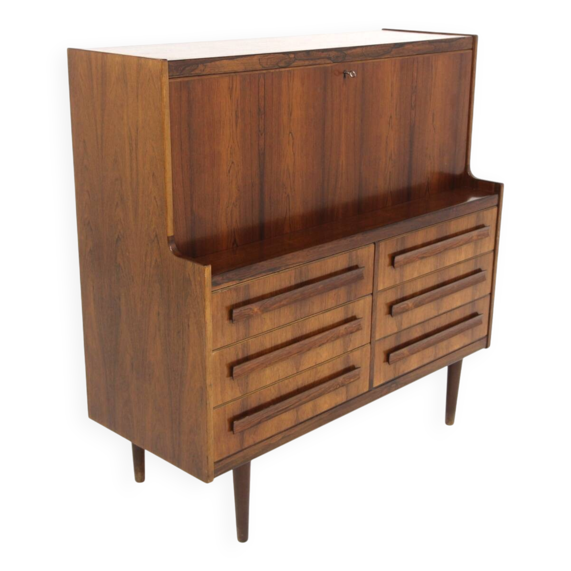 Rosewood secretary desk, Sigfrid Omann, Denmark, 1960
