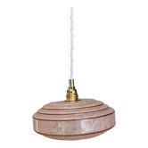 Vintage pink and red Clichy glass lampshade pendant light