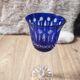 6 large coloured crystal goblets - Saint Louis Bac style