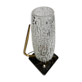 Lampe de table en marbre et verre ciselé