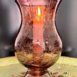 Biot glass tealight candle holder