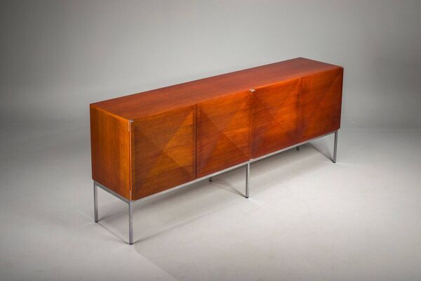Buffet en acajou Diamond Point par Antoine Philippon et Jacqueline Lecoq pour Behr, 1964