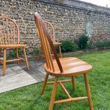 4 Scandinavian chairs in light wood