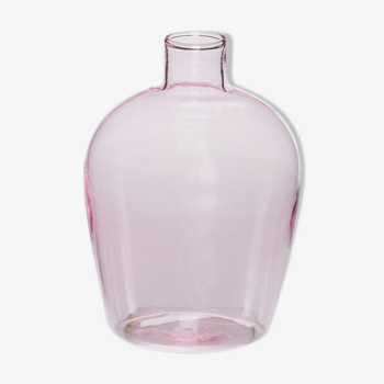 Vase en verre rose pale 11cm