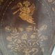 Dutch display cabinet in two parts made of marquetry wood.