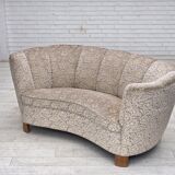 Canapé "Banane" danois 2 places des années 1970, velours d'origine.