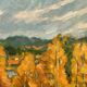 Original Swedish Oil on Panel – "Autumn Landscape" – Dated 1978 – Framed Period Piece – 50 × 42 cm (19.7" × 16.5")