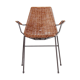 Vintage wicker chair with armrests from the 1960s