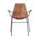 Vintage wicker chair with armrests from the 1960s