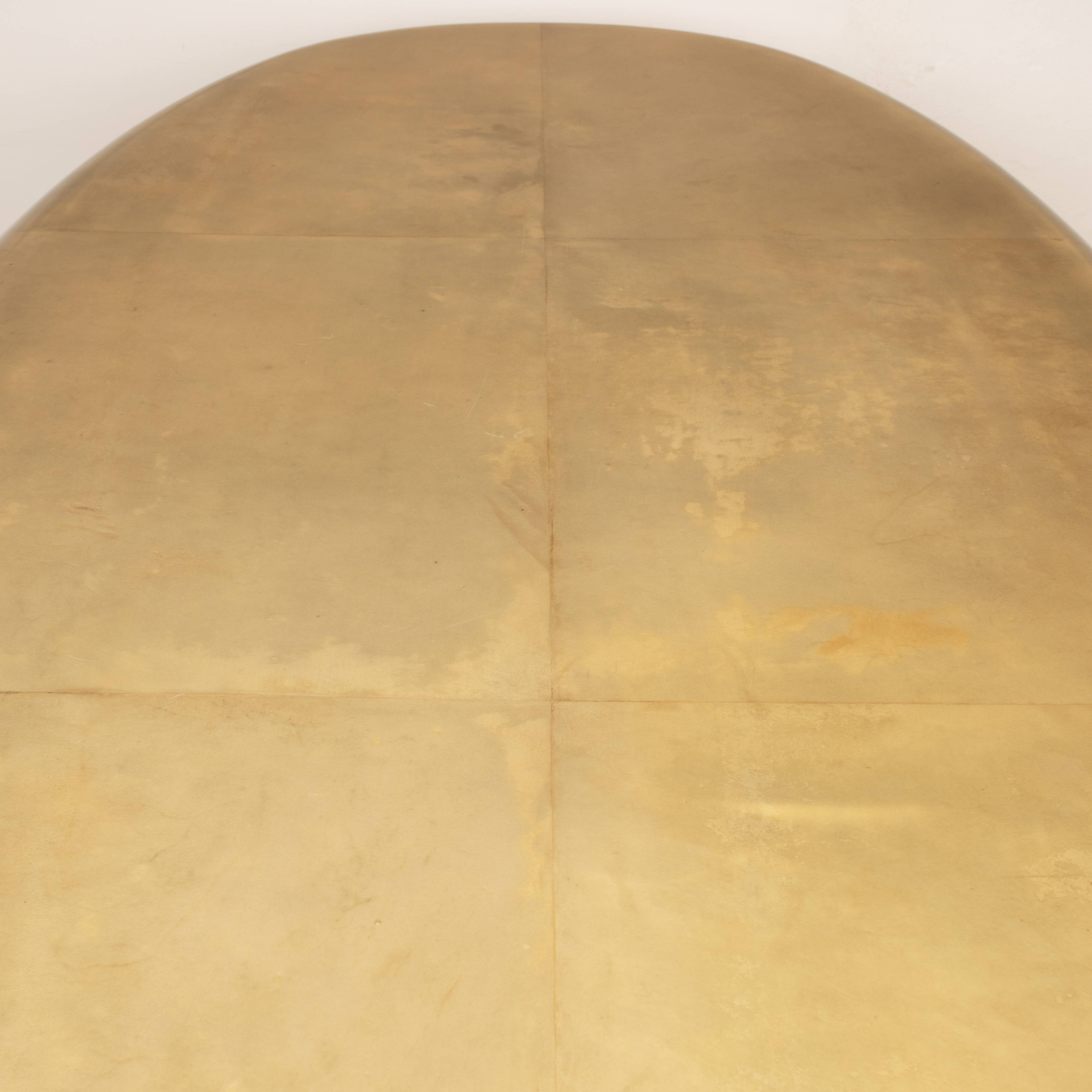 Angelo Mazzola parchment table produced by Ar.Vi Salpol, 1980