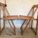 Pair of vintage folding chairs 1960's