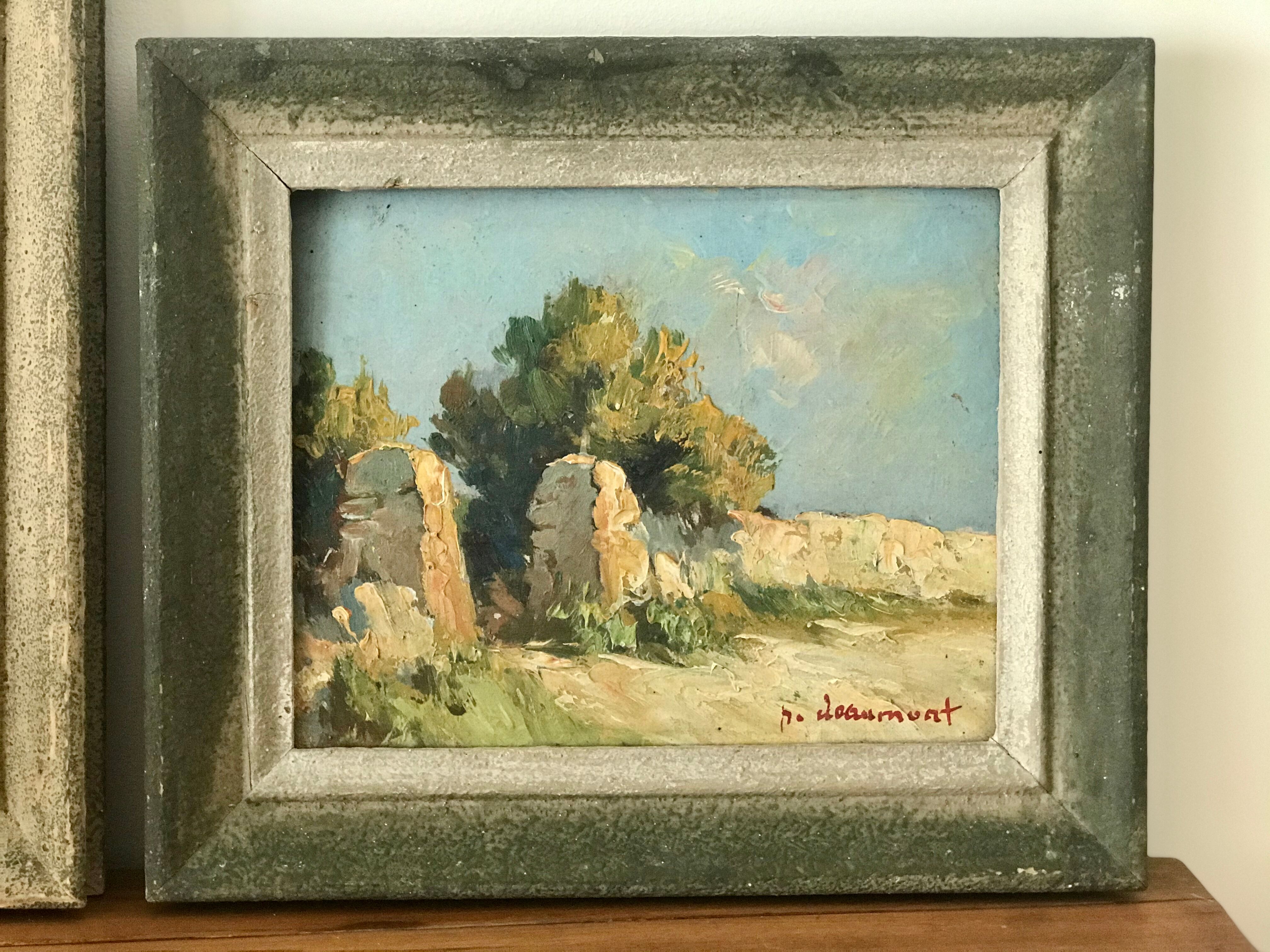 Paire de peintures anciennes
