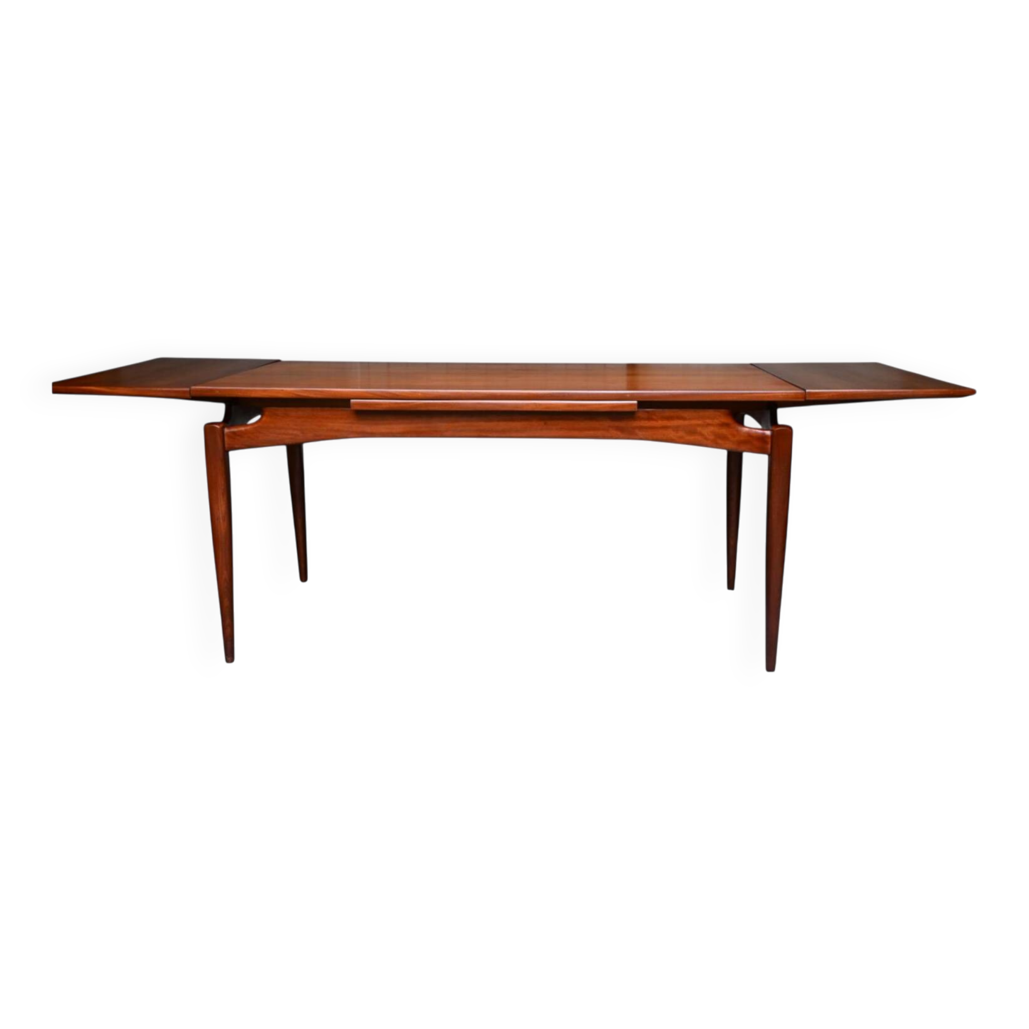 Rare XXL Extendable Dining Table Louis van Teeffelen in Teak