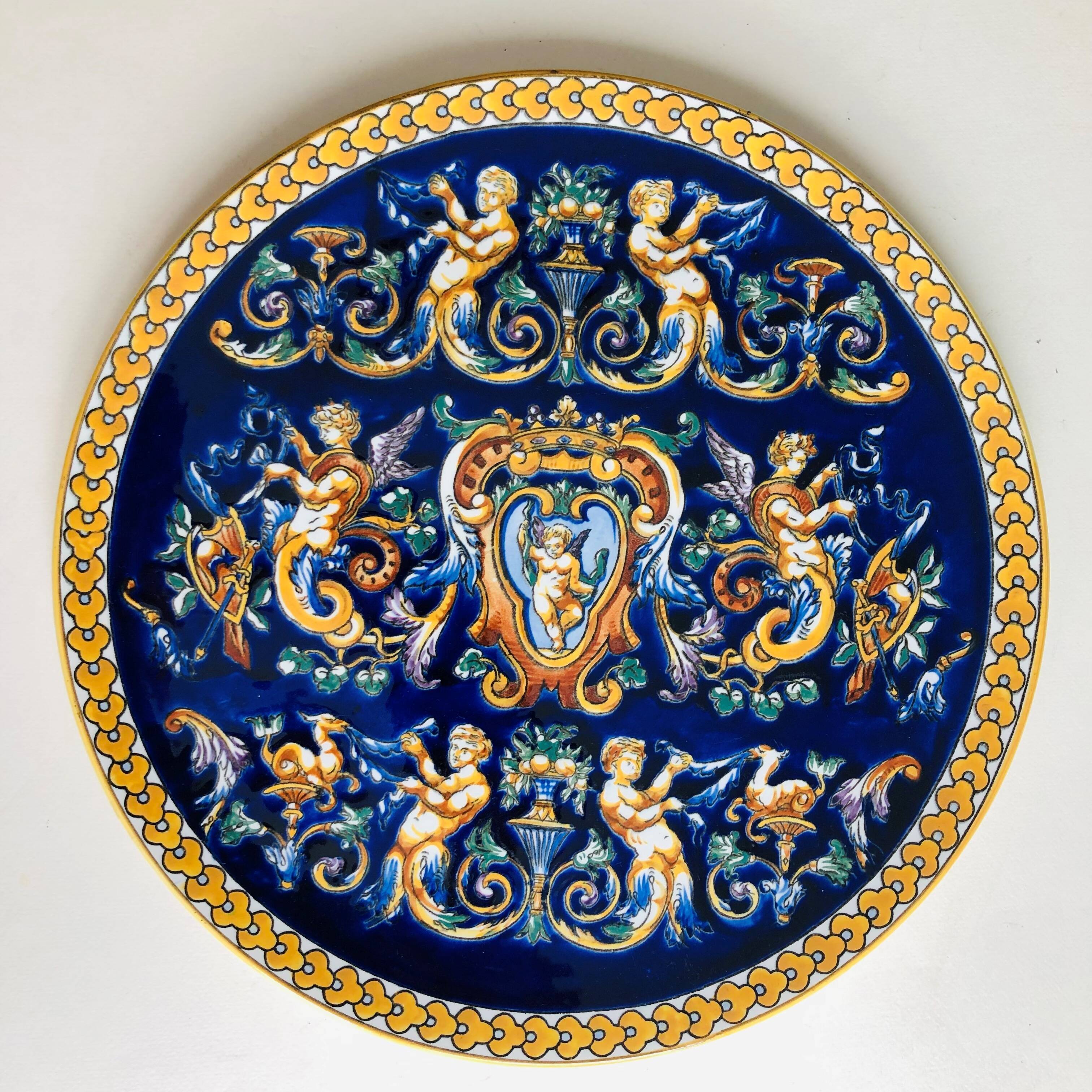 Gien earthen earthenware dish renaissance model