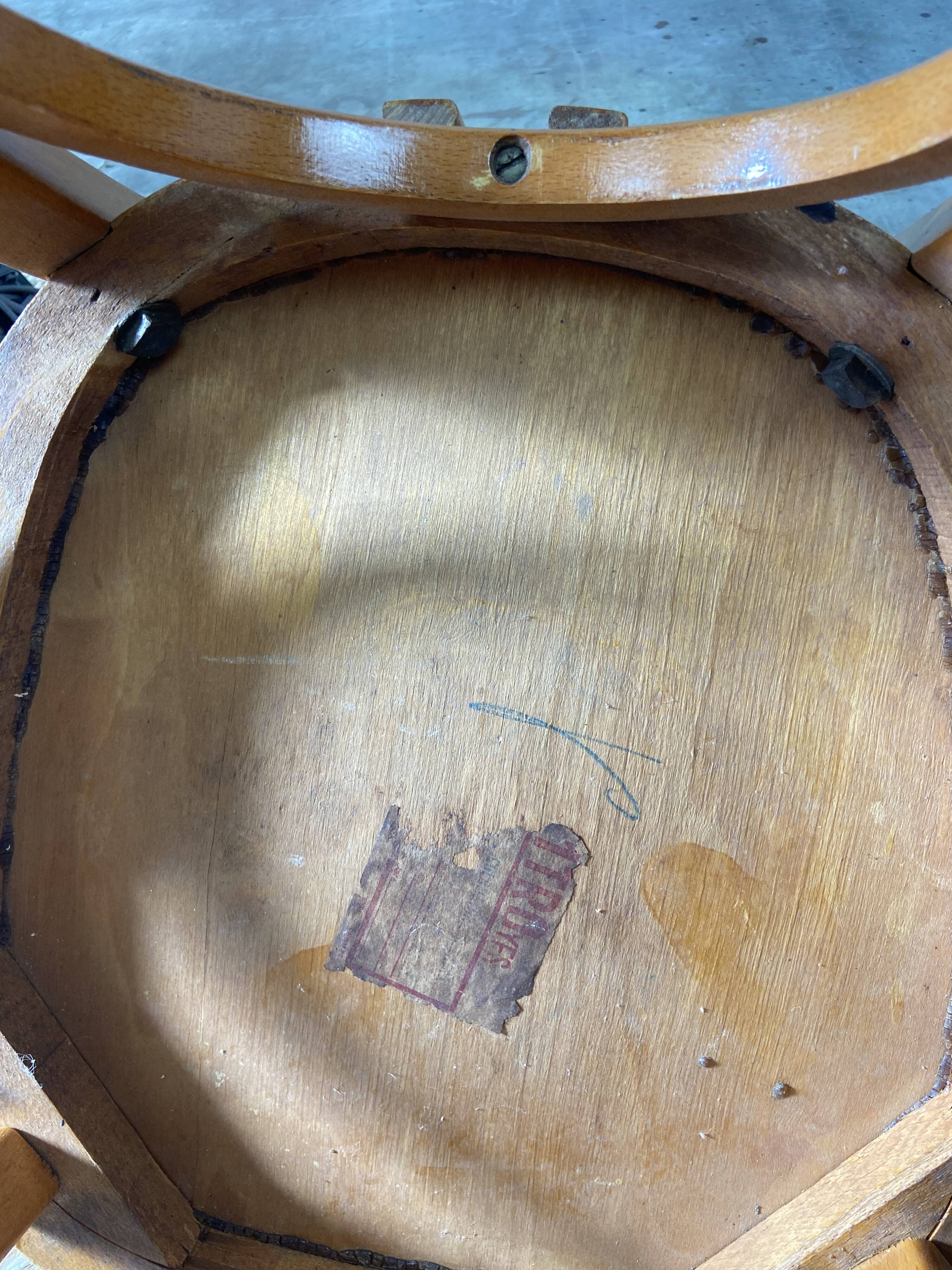 Set of 4 mismatched bistro chairs