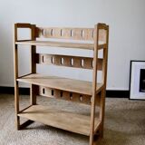 Folding wooden bookseller shelf