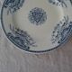 Flat plate Terre De Fer L G Sarreguemines ? blue décor