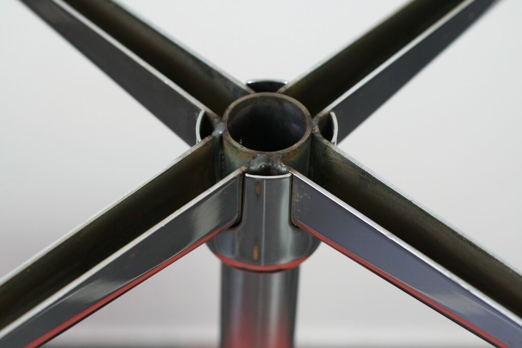 Vintage red swivel desk 70s