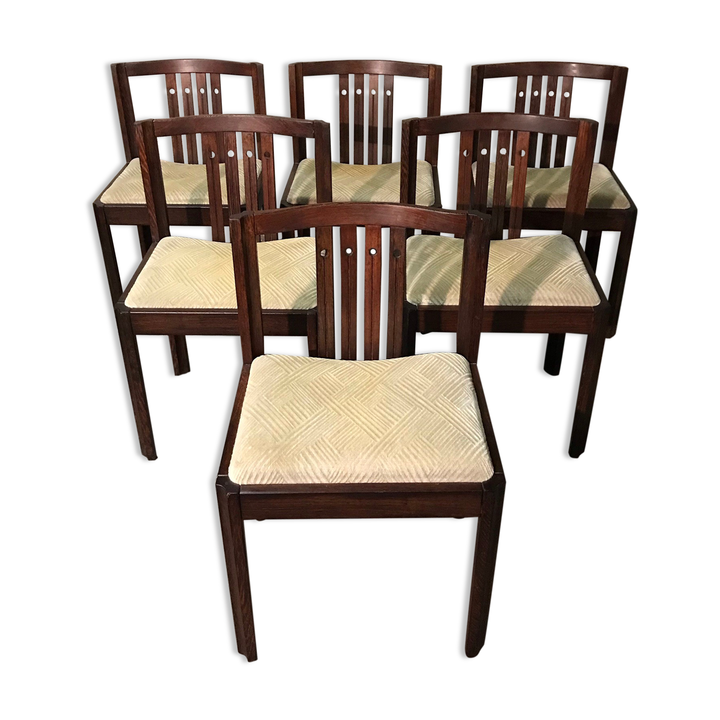 Set de 6 chaises en palissandre de Rio, 1940