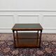 Table d'appoint anglaise classique avec dessus en cuir vert