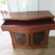 Curved showcase library carved wood 2 doors mahogany English style