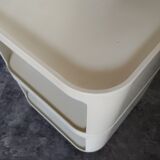 . Side table with two interlocking boxes made of ABS plastic "Componibili Quadrati", model 1967