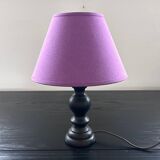 Small black wooden lamp