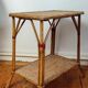 Rattan and cork side table