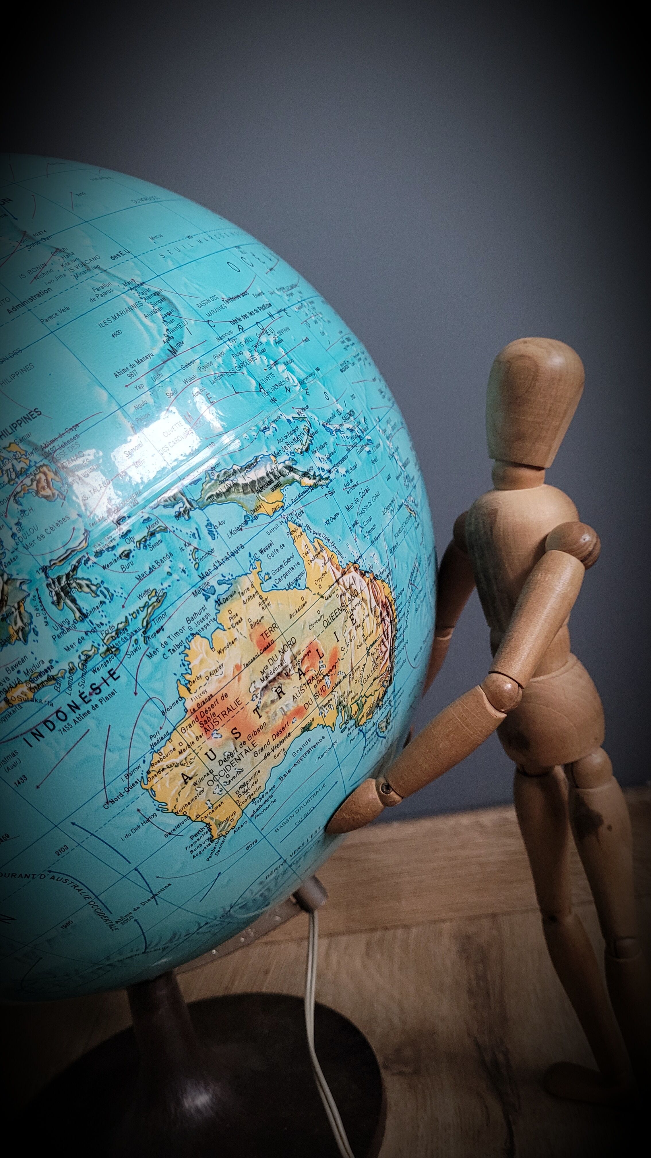 World map terrestrial 1983