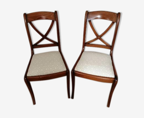 Paire de chaises à croisillons