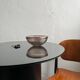 Bol en verre de Murano vintage, accent de table basse, bibliothèque, couleur violet clair.