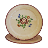 Lot of 2 dessert plates Aurore des Faïenceries Longchamp