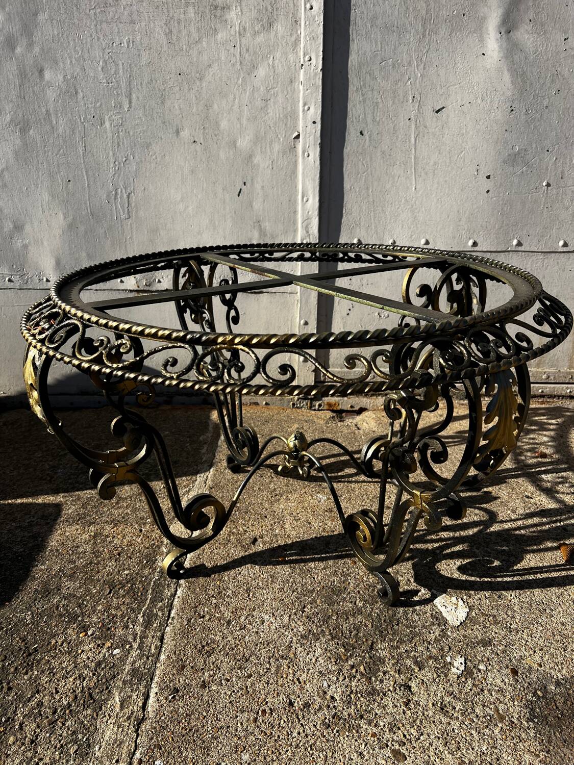 Wrought iron coffee table