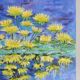 Oil on canvas water lilies