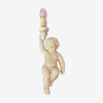 Wall lamp glazed ceramic representing a putti fca lisboa portugal sant anna