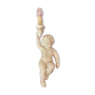 Wall lamp glazed ceramic representing a putti fca lisboa portugal sant anna