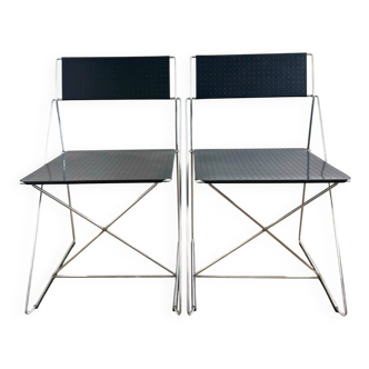 Pair of Nuova X-line chairs