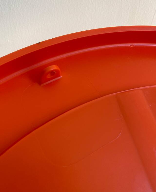 Round orange mirror SYLA 1970