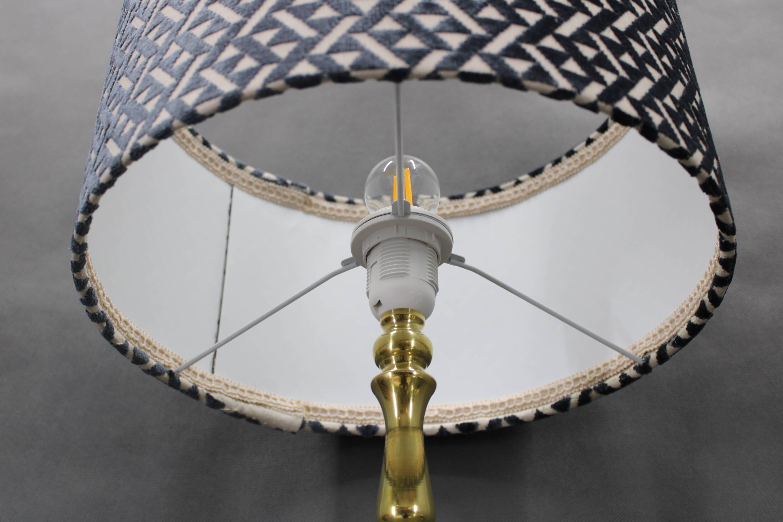 1960s  Pair of Large Brass Table Lamps by MS Belysnin, Denmark