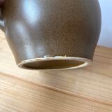 Pitcher carafe stoneware Denbac roosters 30s vintage