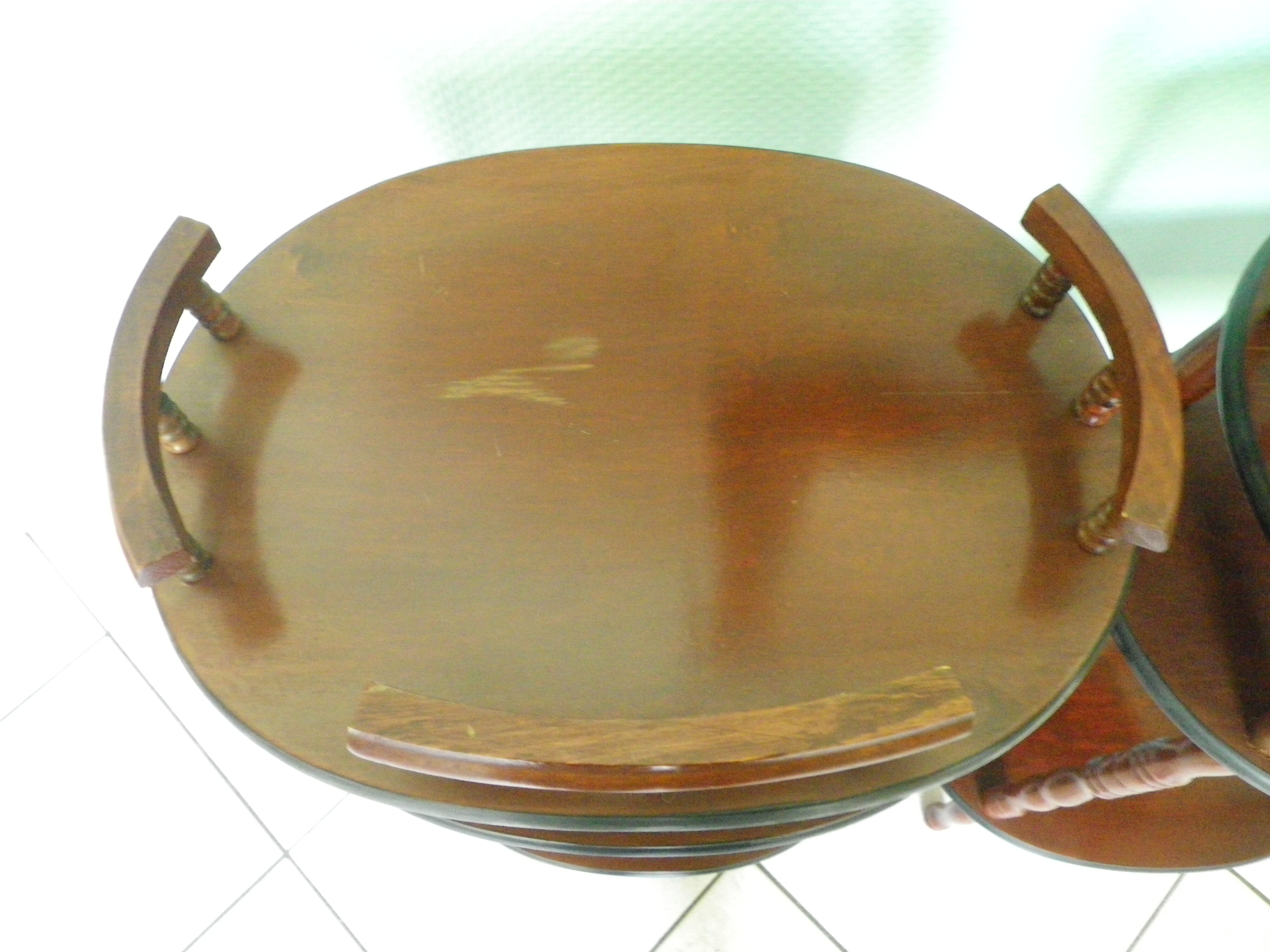 Telephone extra cabinet, wooden, 3 trays, 1 drawer