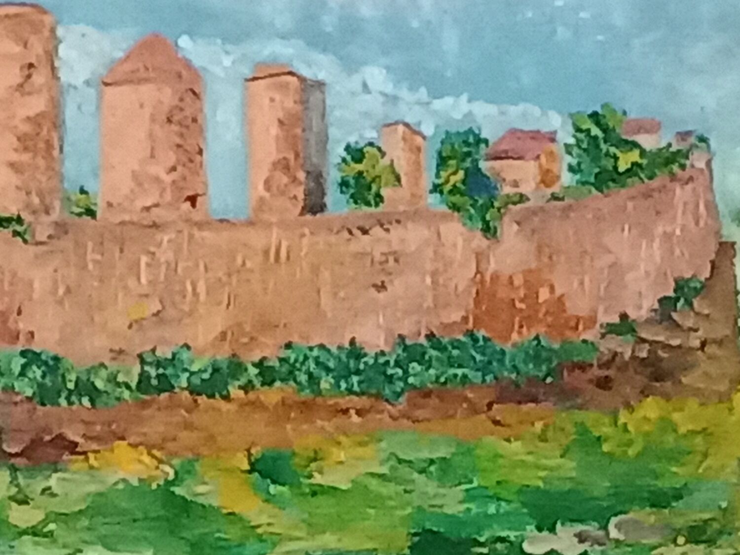 Oil on canvas signed-landscape