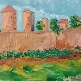 Oil on canvas signed-landscape