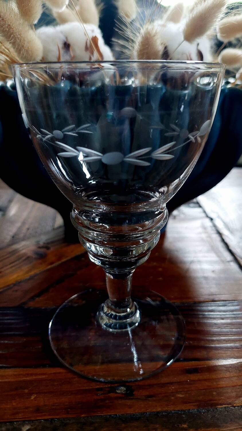 Set of 8 antique crystal glasses - 1940s-1950s