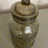 Vintage smoked glass jar