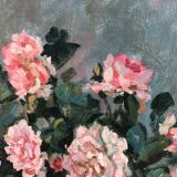 Still life bouquet of flowers oil painting