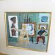Framed nude oil painting