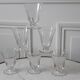 Set of 6 wine glasses on feet engraved years 50-60