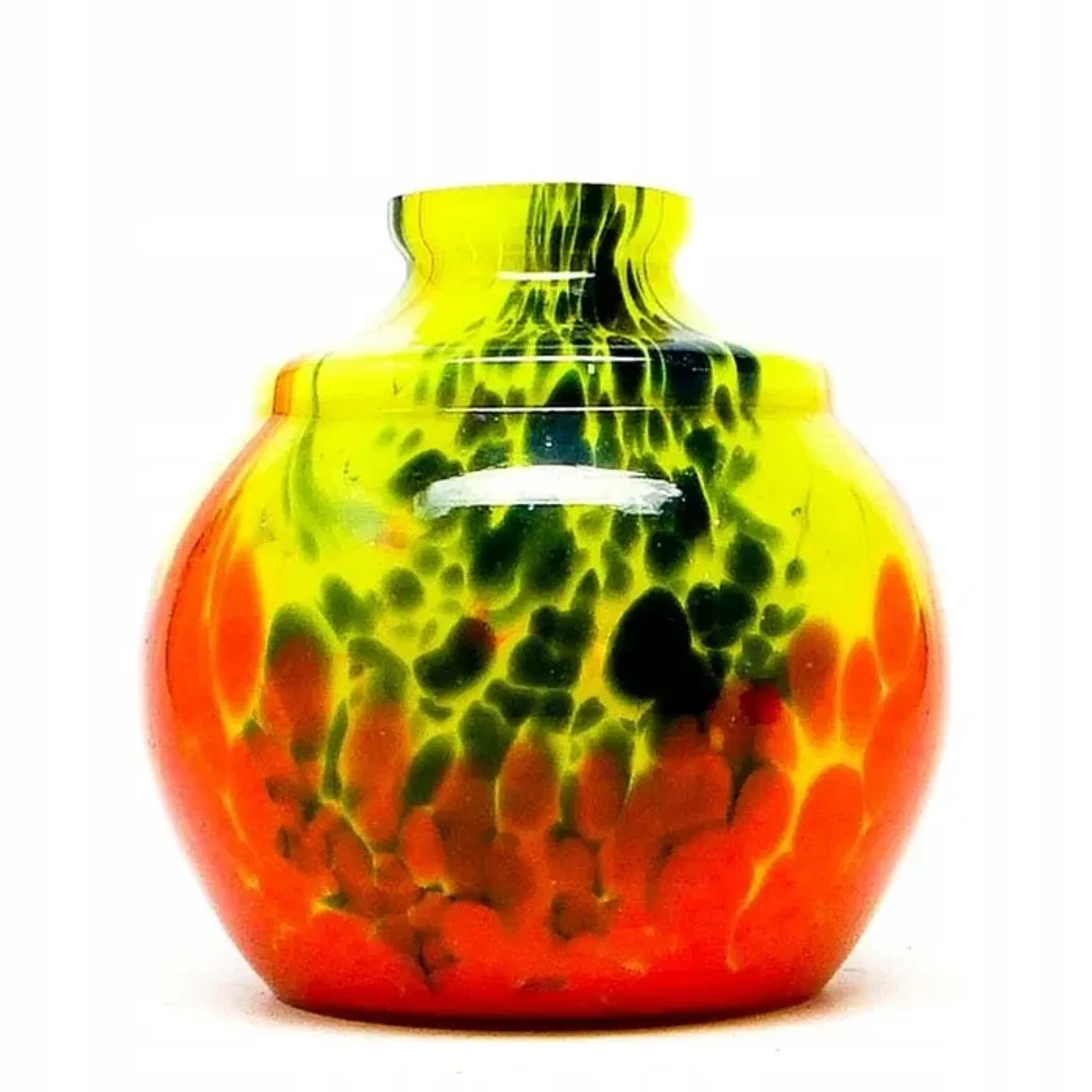E4F Bohemia - ART DECO Spatterglass Vase